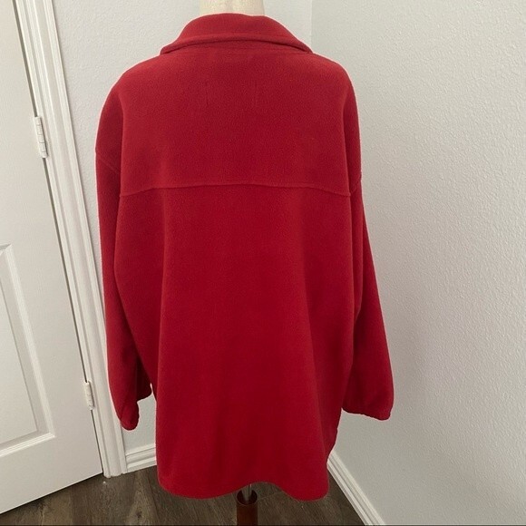 Catalina Fleece Red Zip Front Jacket Pockets Comfy Sexy Casual Size 1X - Picture 5 of 12